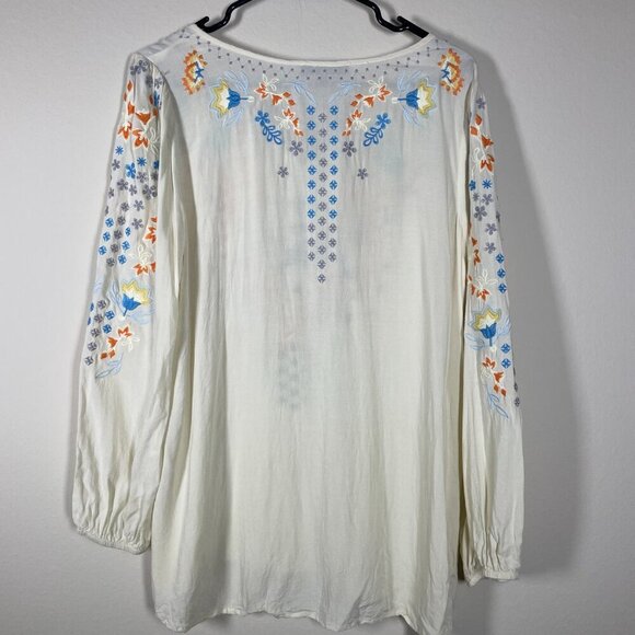 Andree by Units Women's LS Pale Yellow Embroidered Blouse Medium! - Picture 6 of 7
